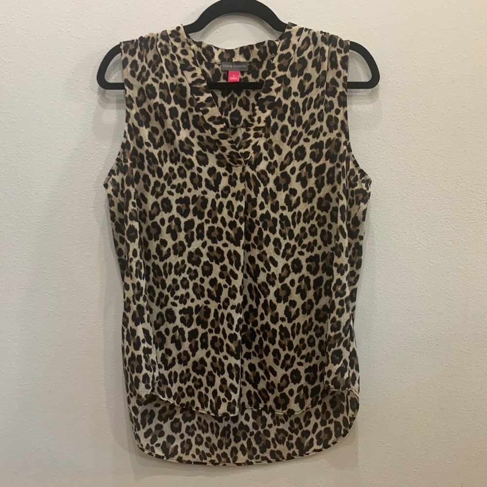 Vince Camino Leopard Top